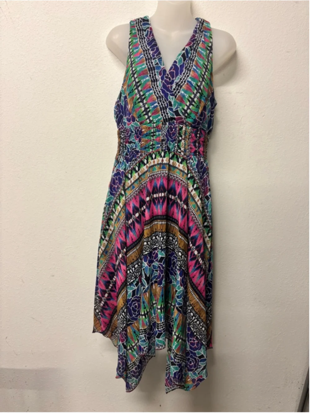 Rabbit Rabbit Rabbit Designs Multicolor Asymmetrical Dress Size 12 - Picture 2 of 10